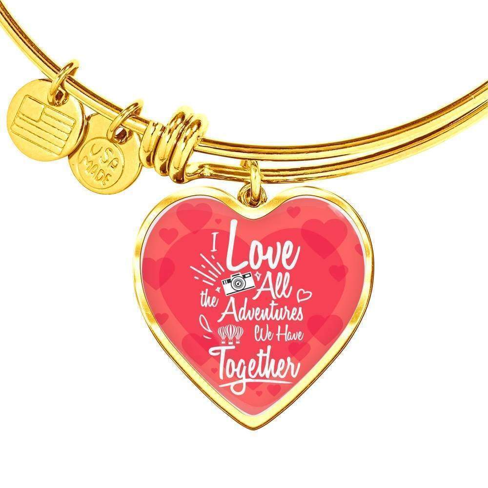 I Love All The Adventures We Have Together (Travel) Personalized Engraved Gold